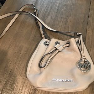 Grey leather Michael Kors crossbody bag